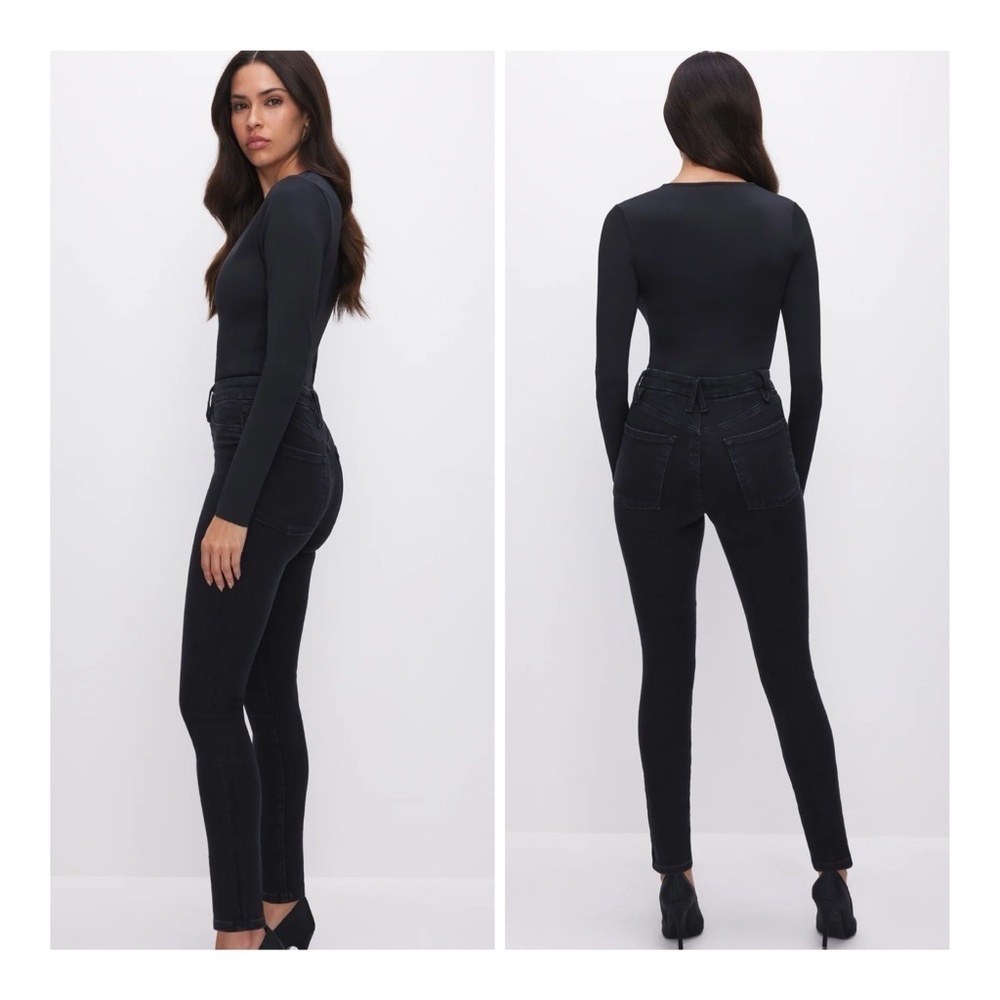 Good American | Good Legs Power Stretch Pull On Jeans Black | S